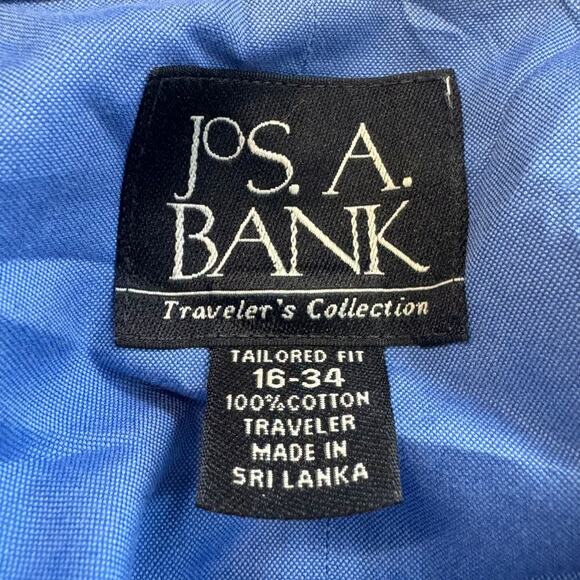 Jos. A. Bank Men's Casual Button Down Shirt Long Sleeve Collared Neck Blue SZ L - Picture 3 of 4